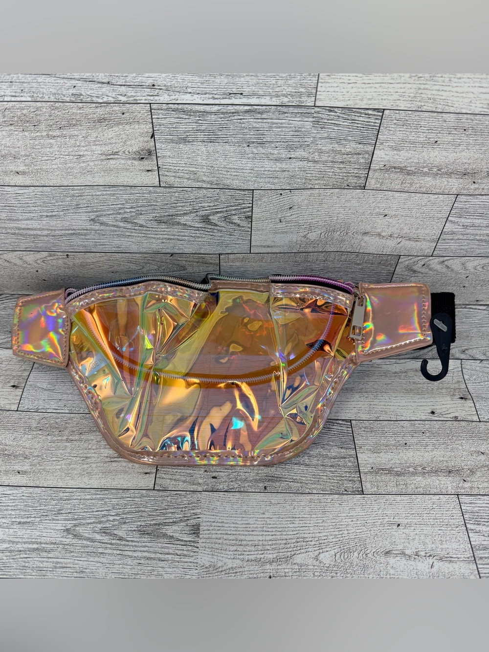 NWT-Iridescent Holographic Clear Belt Bag Fanny Pack